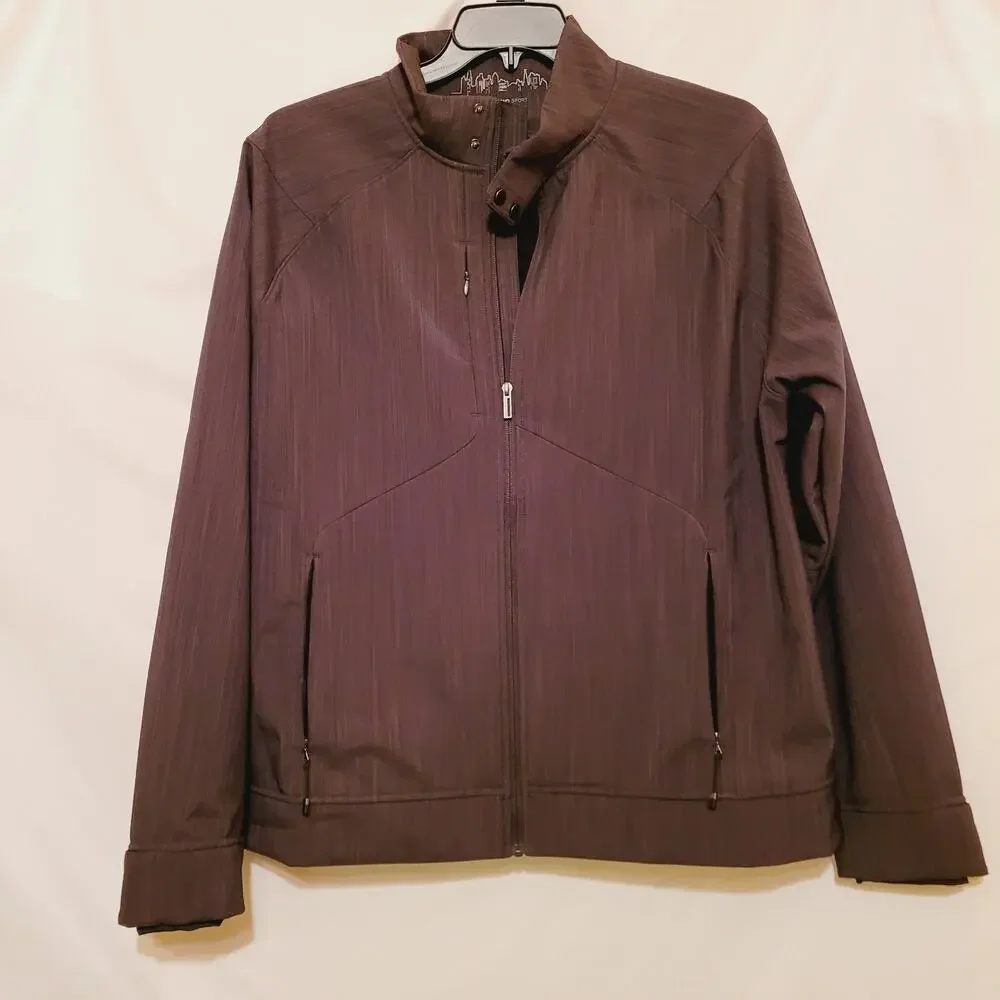 North End Sport skyscraper mens grey light weight athletic full zip jacket Sz L
